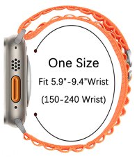 Apple watch Alpski trakovi z zanko #Orange 42/44/45/49mm