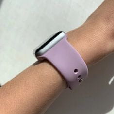 Silikonski trak za Apple Watch - Svetlo vijoličen 38/40/41 mm - S/M