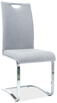 CASARREDO Oblazinjen jedilni stol H-790 sivo blago
