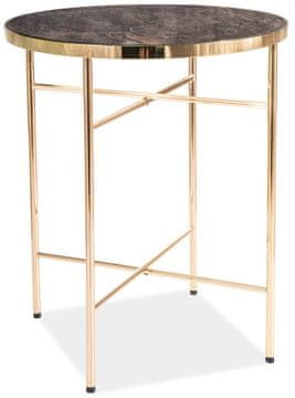 CASARREDO Kavna mizica IBIZA C marmor/zlato