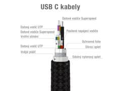 Avacom TPC-100K Kabel USB do USB Type-C, 100 cm, črn