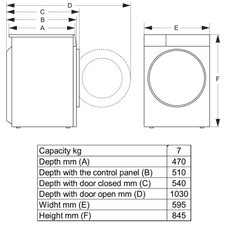Gorenje DHNE7D sušilni stroj, 7 kg