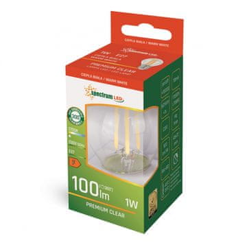 Spectrum LED žarnica G45 E27 230V 1W 2700K