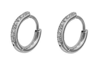 Troli Okrogli uhani iz jekla s cirkoni VHLLE2008S