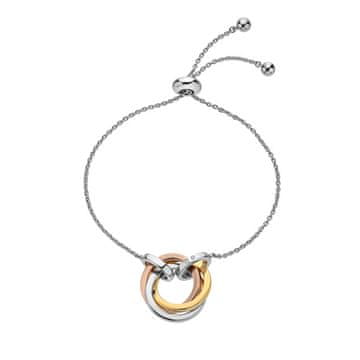 Hot Diamonds Luksuzna tribarvna zapestnica z diamanti Trio DL707