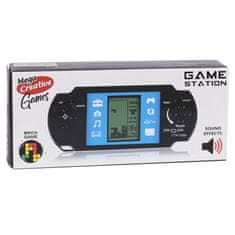 Mega Creative Game Station Žepna elektronska igra, potovalna igra za otroke, Gameboy, črna 15x6,5x2 cm 