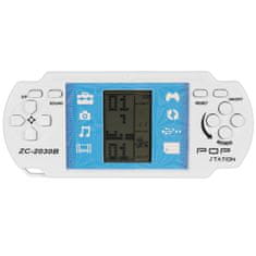 Mega Creative Game Station Žepna elektronska igra, potovalna igra za otroke, Gameboy, bela 15x6,5x2 cm 