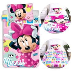 Disney DISNEY Minnie Mouse BOMBAŽNA posteljnina z zadrgo, otroška za otroško posteljico, 100% BOMBAŽ, 100x135 cm Oeko-Tex