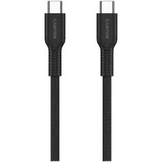 Canyon OnWire 60CL kabel, USB-C na USB-C, 60W, črn (CND-CCAP60AB10B)