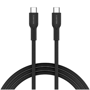 Canyon OnWire 60CL kabel, USB-C na USB-C, 60W, črn (CND-CCAP60AB10B)