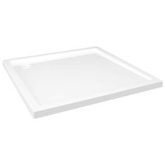 Vidaxl Kvadratna ABS tuš kad bela 80x80 cm