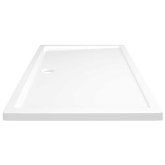 Vidaxl Pravokotna ABS tuš kad bela 80x120 cm