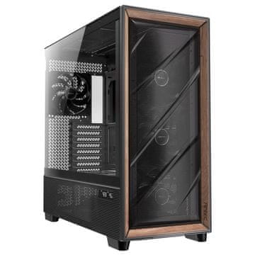 Antec Flux PRO Full Tower okno leseno črno/rjavo gaming ohišje