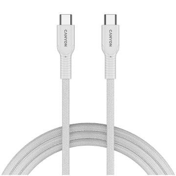 Canyon OnWire 60CL kabel, USB-C na USB-C, 60W, bel (CND-CCAP60AB10W)