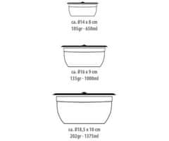 Alpina komplet posod za shranjevanje živil, nerjaveče jeklo, 3 kosi