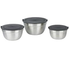 Alpina komplet posod za shranjevanje živil, nerjaveče jeklo, 3 kosi