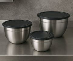 Alpina komplet posod za shranjevanje živil, nerjaveče jeklo, 3 kosi