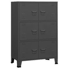 Vidaxl Industrijska omara antracit 75x40x115 cm kovinska