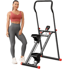 Smania Stopniščni steper z ročajem StepFIT - Črna | Fitnes naprava za domačo uporabo | Kompaktna vadbena naprava