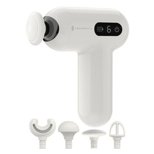 TaoTronics masažna pištola, bela z nastavki