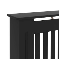Vidaxl Pokrov za radiator črn 172x19x81,5 cm mediapan