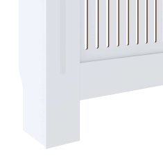 Vidaxl Pokrov za radiator MDF bel 205 cm