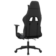 Vidaxl Masažni gaming stol z oporo za noge črn in kamuflažen um. usnje