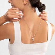 Guess Originalna ogrlica s plišastim medvedkom Guess iz jekla JUBN04687JWRHCLT/U