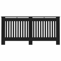 Vidaxl Pokrov za radiator črn 172x19x81,5 cm mediapan