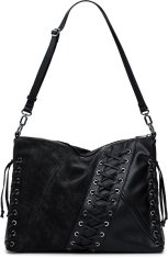 Desigual Ženska torbica Tango črna z našitkom Lei 25WAXP792000