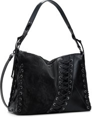 Desigual Ženska torbica Tango črna z našitkom Lei 25WAXP792000