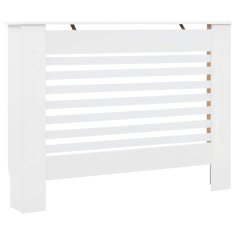 Vidaxl Pokrov za radiator bel 112x19x81,5 cm MDF