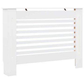 Vidaxl Pokrov za radiator bel 112x19x81,5 cm MDF