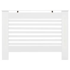Vidaxl Pokrov za radiator bel 112x19x81,5 cm MDF