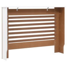 Vidaxl Pokrov za radiator bel 112x19x81,5 cm MDF