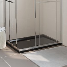 Vidaxl Pravokotna ABS tuš kad črna 80x110 cm