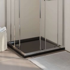 Vidaxl Kvadratna ABS tuš kad črna 90x90 cm