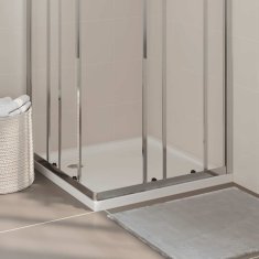 Vidaxl Kvadratna ABS tuš kad bela 80x80 cm