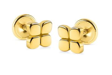 Brilio Ujemajoči se uhani iz rumenega zlata Štiriperesna deteljica 14/194.581/17