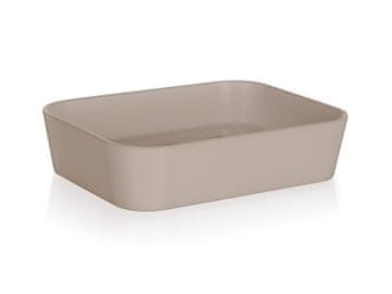 BRILANZ Pravokotna posoda za milo, 12x9x2,8cm, plastika, bež/SE
