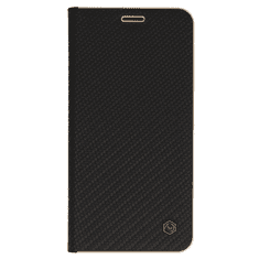 Havana Premium preklopna torbica Samsung Galaxy A36 - carbon črna z zlatim robom