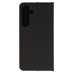 Havana Premium preklopna torbica Samsung Galaxy A36 - carbon črna z zlatim robom