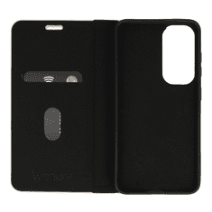 Havana Premium preklopna torbica Samsung Galaxy A36 - carbon črna z zlatim robom