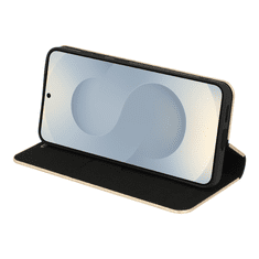 Havana Premium preklopna torbica Samsung Galaxy A36 - carbon črna z zlatim robom