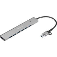 Sandberg USB-C/A v 7 x USB 3.0 HUB
