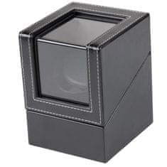 Flamenco Mystique Automatski rotator za satove PD118, crna ekokoža, 12x13x16 cm
