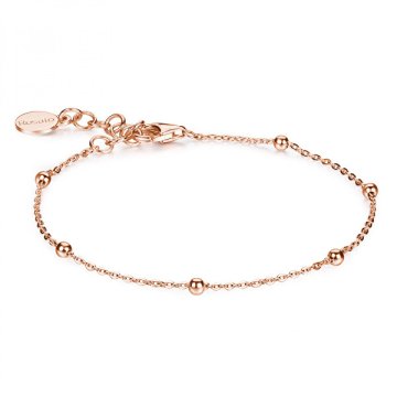 Rosato Elegantna zapestnica Storie RZB045 z rožnatim zlatom