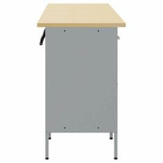Vidaxl Delovna omara s predalom 4 pcs Rdeča 200 x 55 x 85 cm