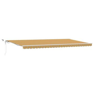 Vidaxl Retraktilna tenda večbarvno 600 × 350 cm Poliester in kovina