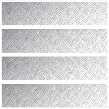 Vidaxl Šahovske Plošče 4 pcs srebrna 90 x 20 cm Aluminij